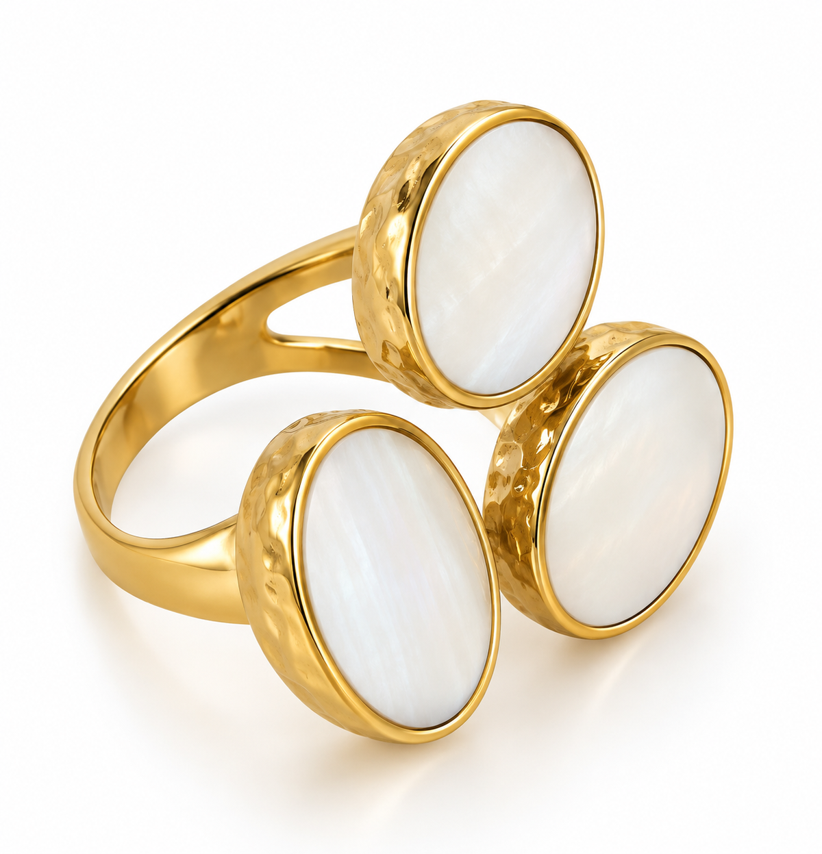 Bague trio nacre