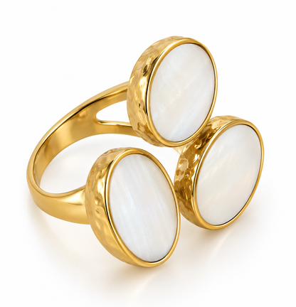 Bague trio nacre