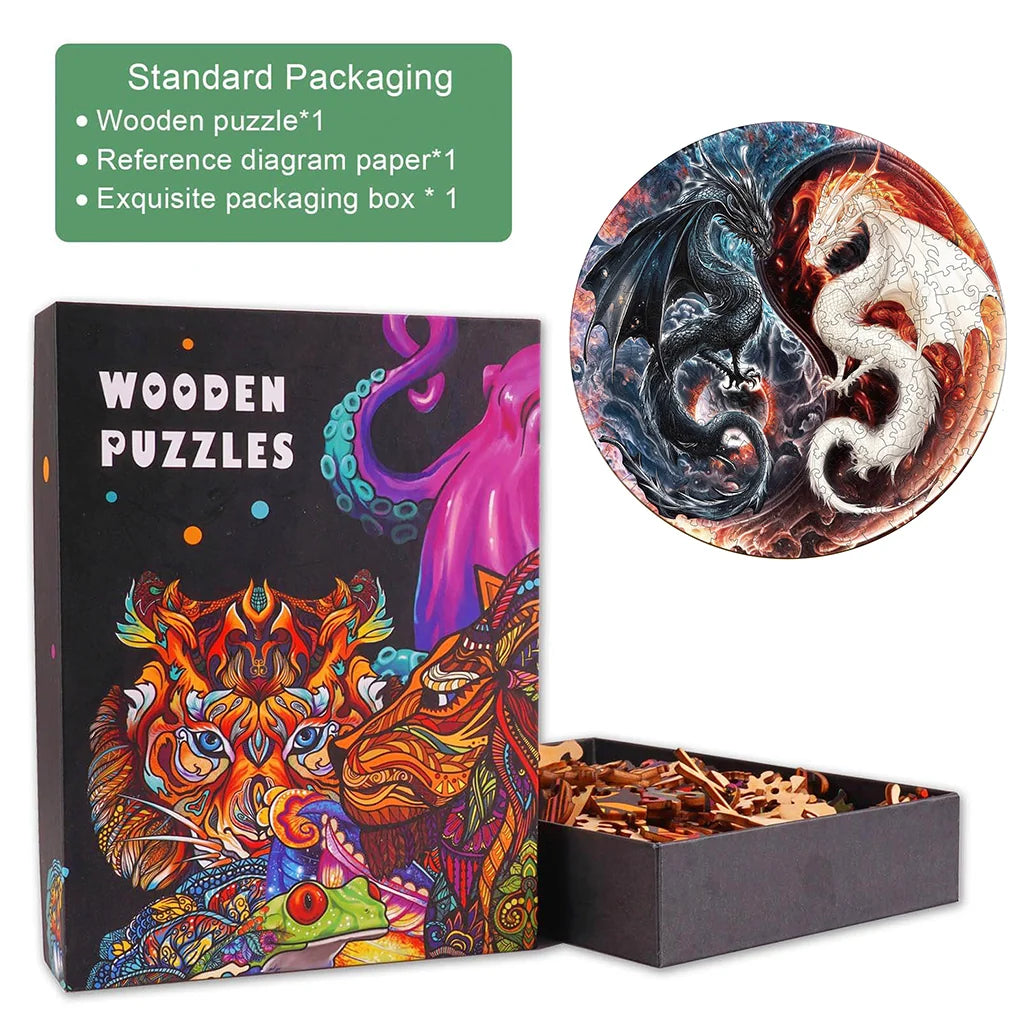 Puzzle en bois motifs animaux