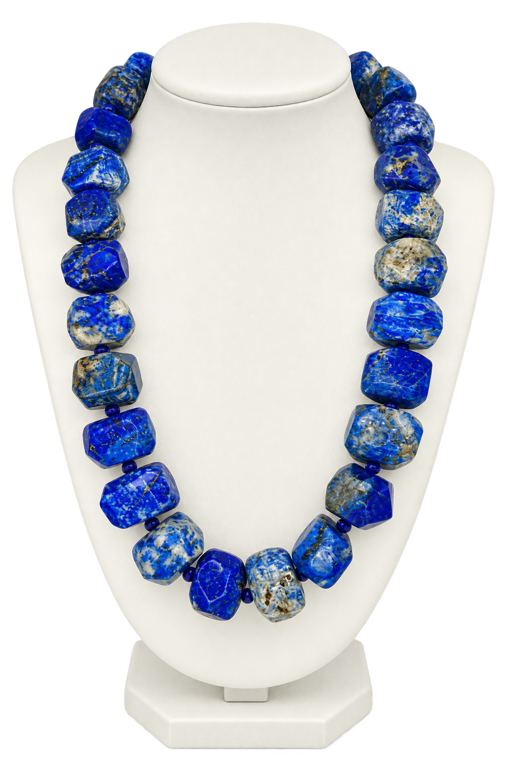 Collier en véritables pierres naturelles de lapis-lazuli