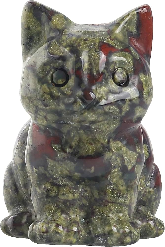 Figurine chat en Jaspe