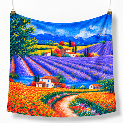 Foulard « Champs de Provence »