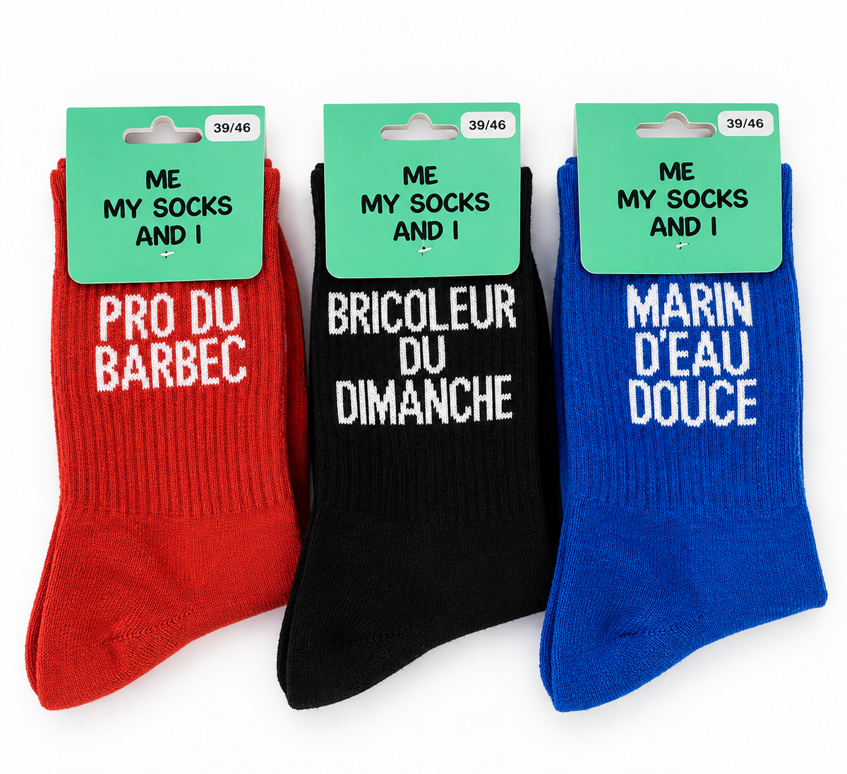 Lot 3 paires chaussettes pour homme pleines d’humour