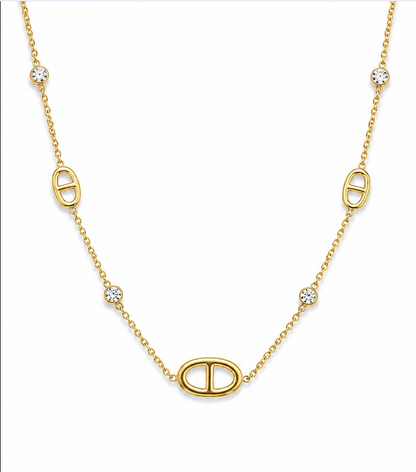 Collier maille marine