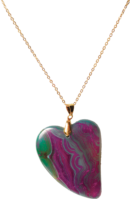 Sautoir Coeur en Agate