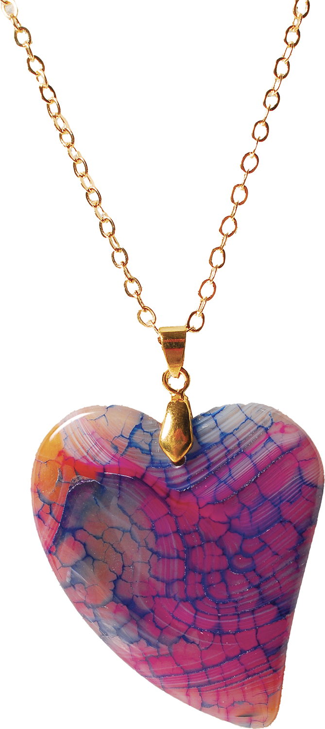 Sautoir Coeur en Agate