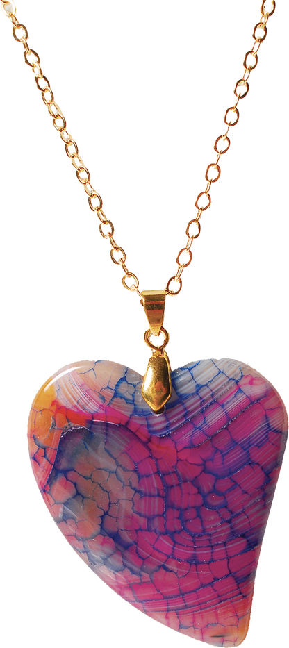 Sautoir Coeur en Agate