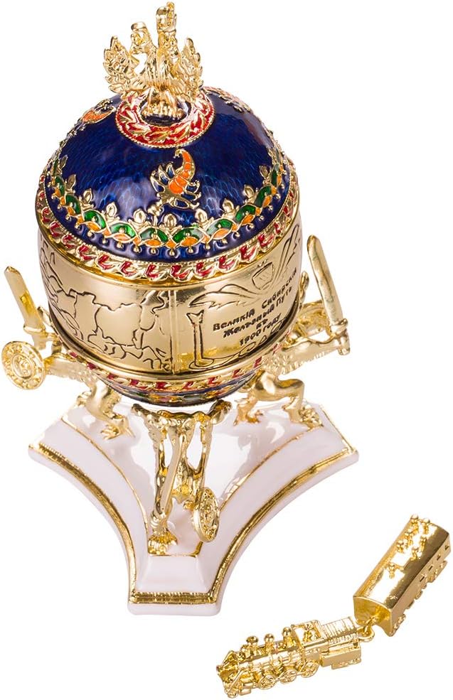 Boîte à bijoux en forme d’œuf de style Fabergé