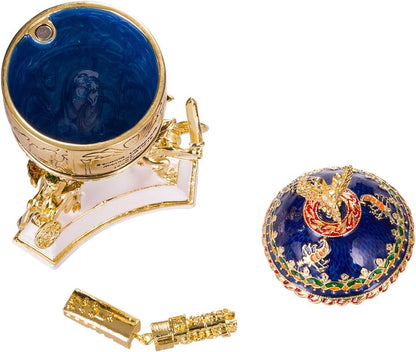Boîte à bijoux en forme d’œuf de style Fabergé