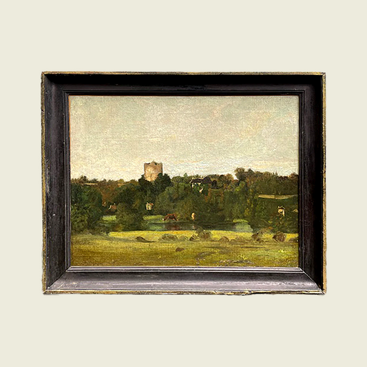 Charles-François Daubigny Peinture sur toile, vaches au bord de rivière