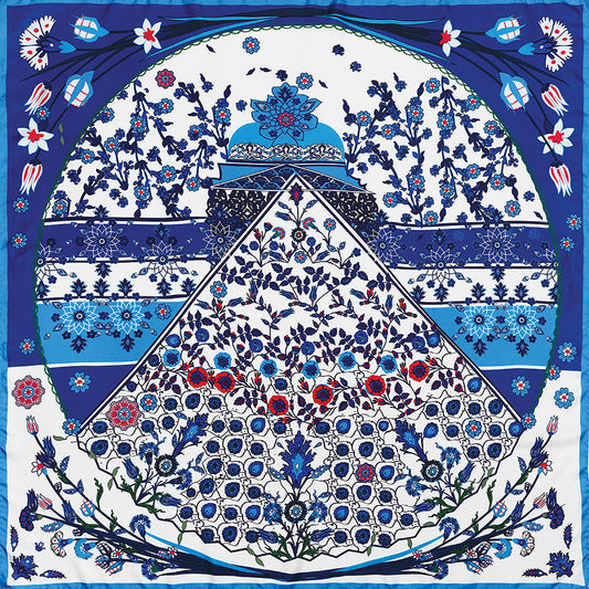 Carré IZNIK bleu