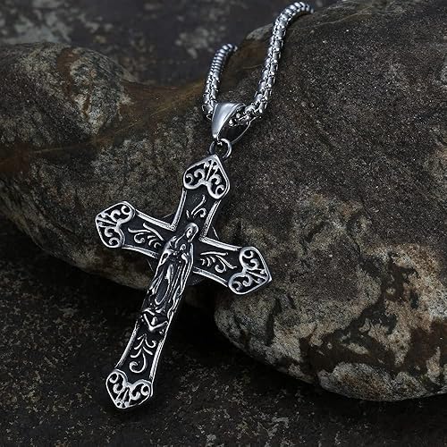 Collier Croix Vierge Marie