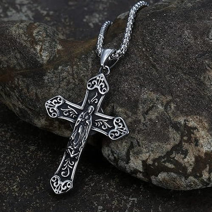 Collier Croix Vierge Marie
