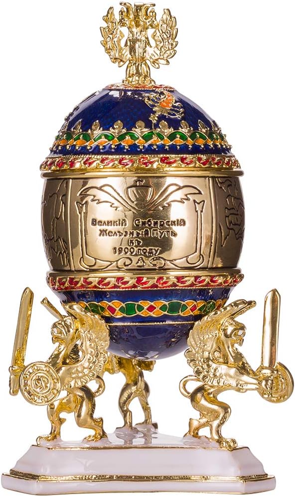 Boîte à bijoux en forme d’œuf de style Fabergé