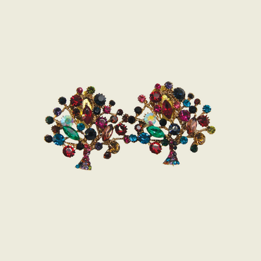 Boucles d'Oreilles Arbre de Vie Multicolore