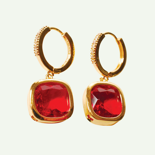 Boucles d’Oreilles Chambord - Rouge