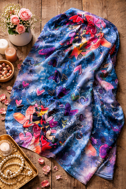 Foulard Cœurs Abstraits