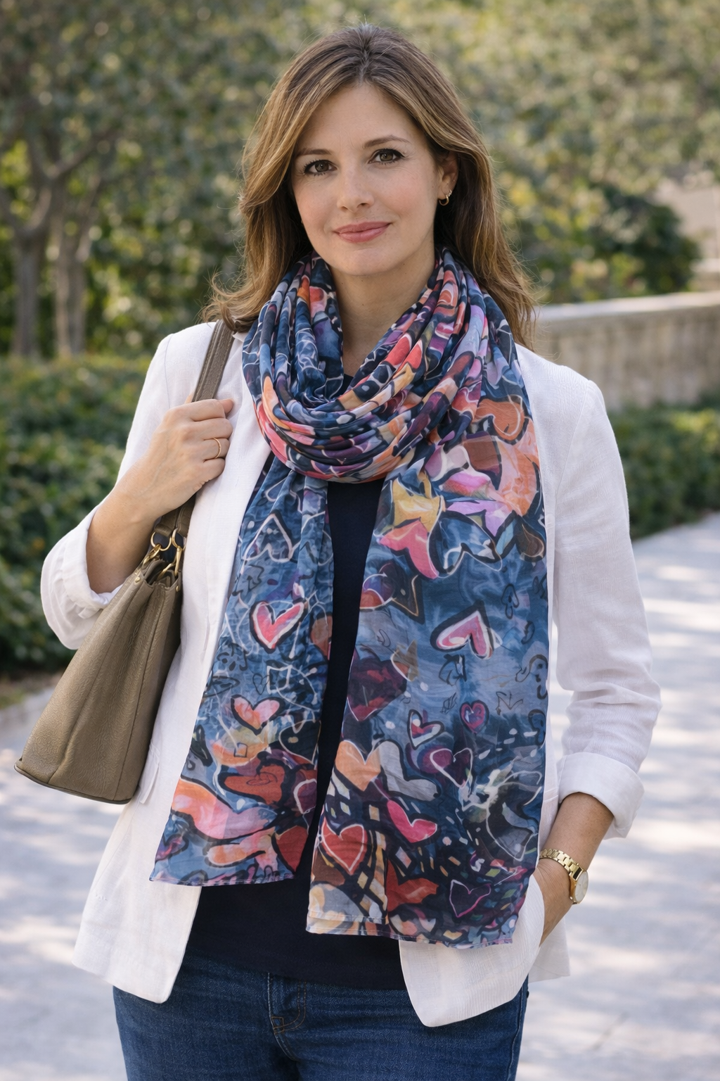 Foulard Cœurs Abstraits