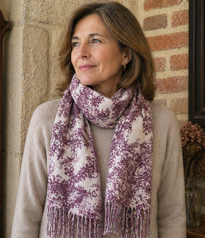 ÉCHARPE MOTIF TOILE DE JOUY