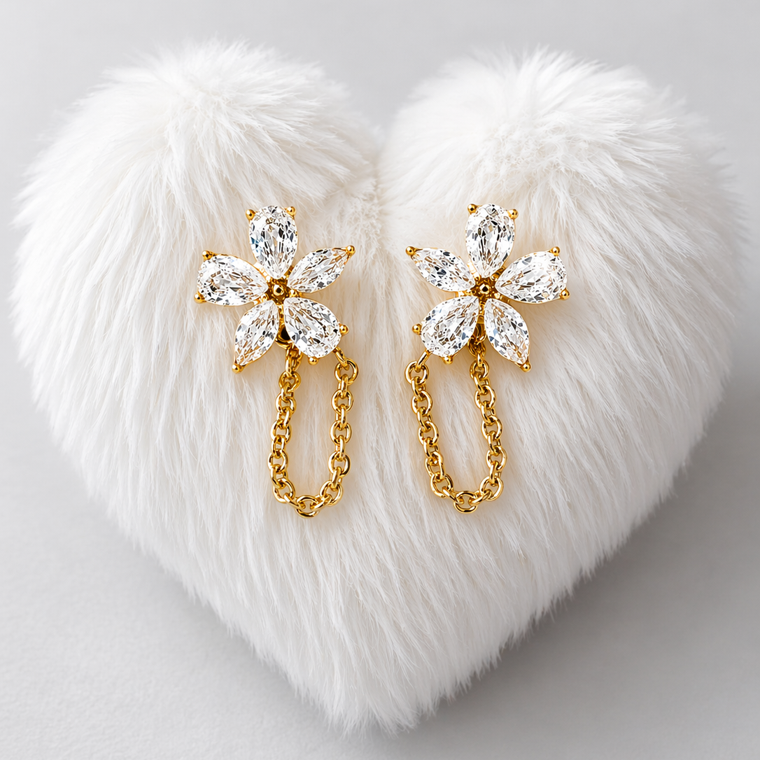 Boucles d'orielle Pétales Lumineux