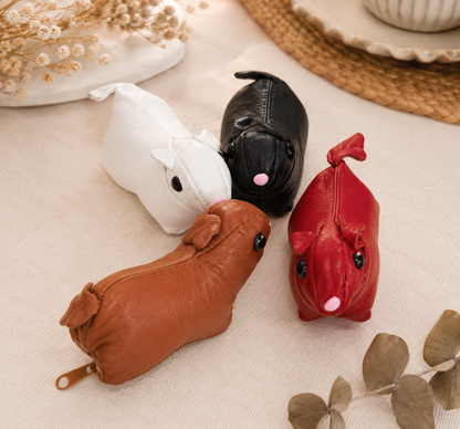 Porte-Monnaie" Lapin" en cuir véritable