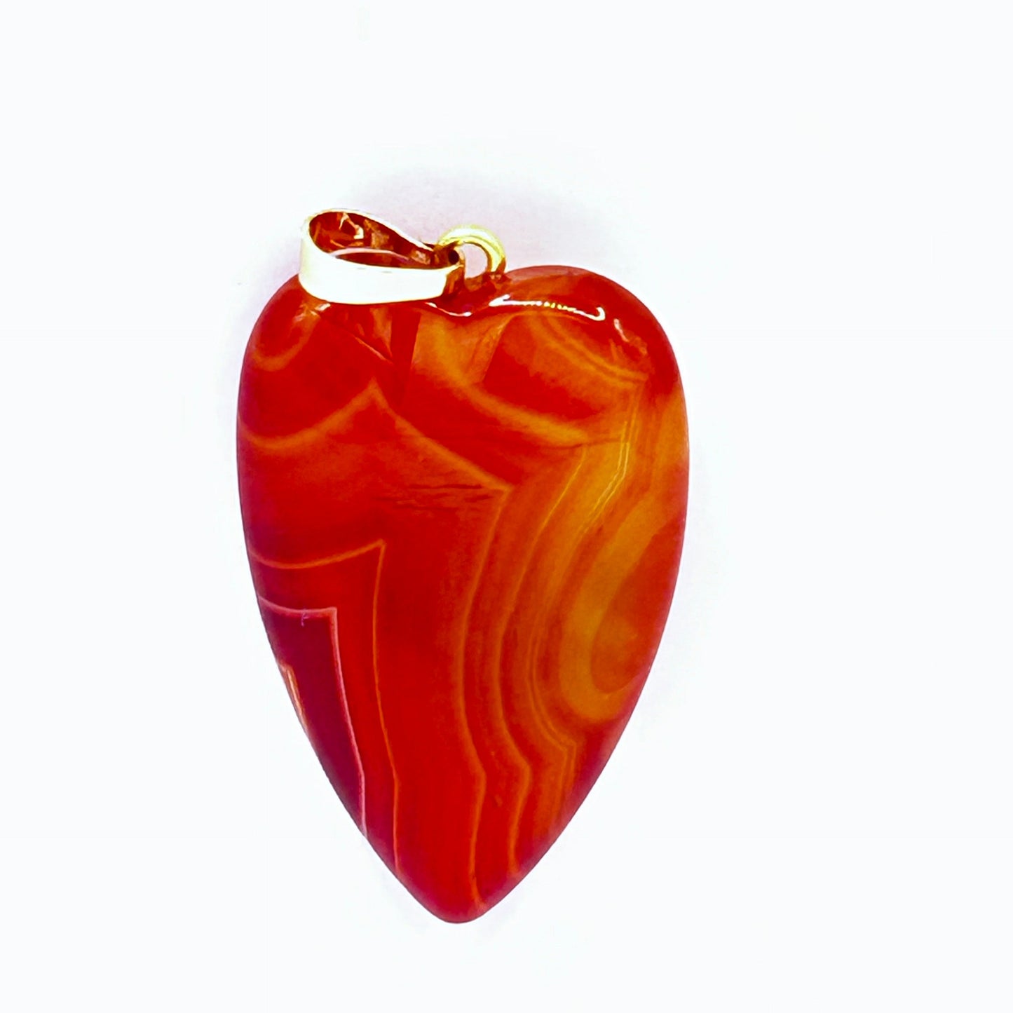 Pendentif Cœur en Cornaline