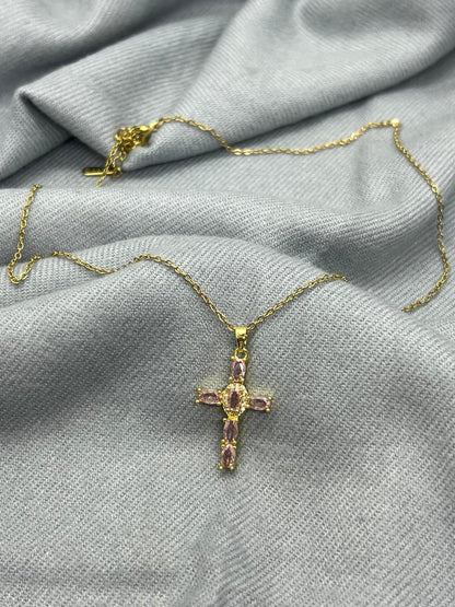 Croix Quartz Rose