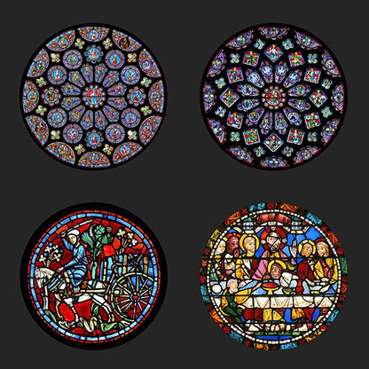 Set 4 Sous-verre Vitraux de
 la Cathédrale