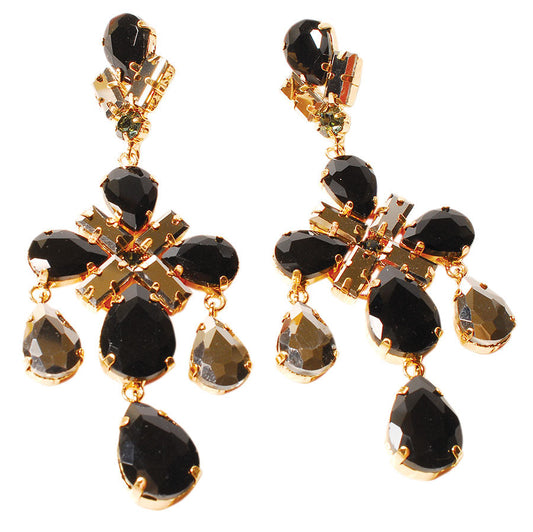 Boucles d’Oreilles Sissi - Noir